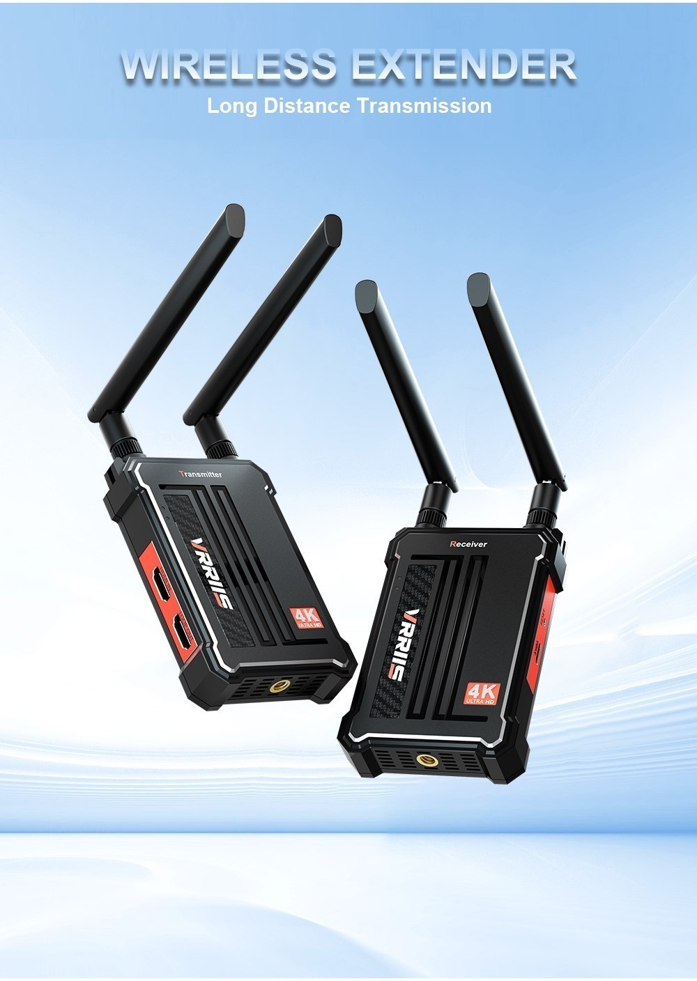Dual HDMI Display 4K Wireless Transmitter and Receiver HDMI Extender 1