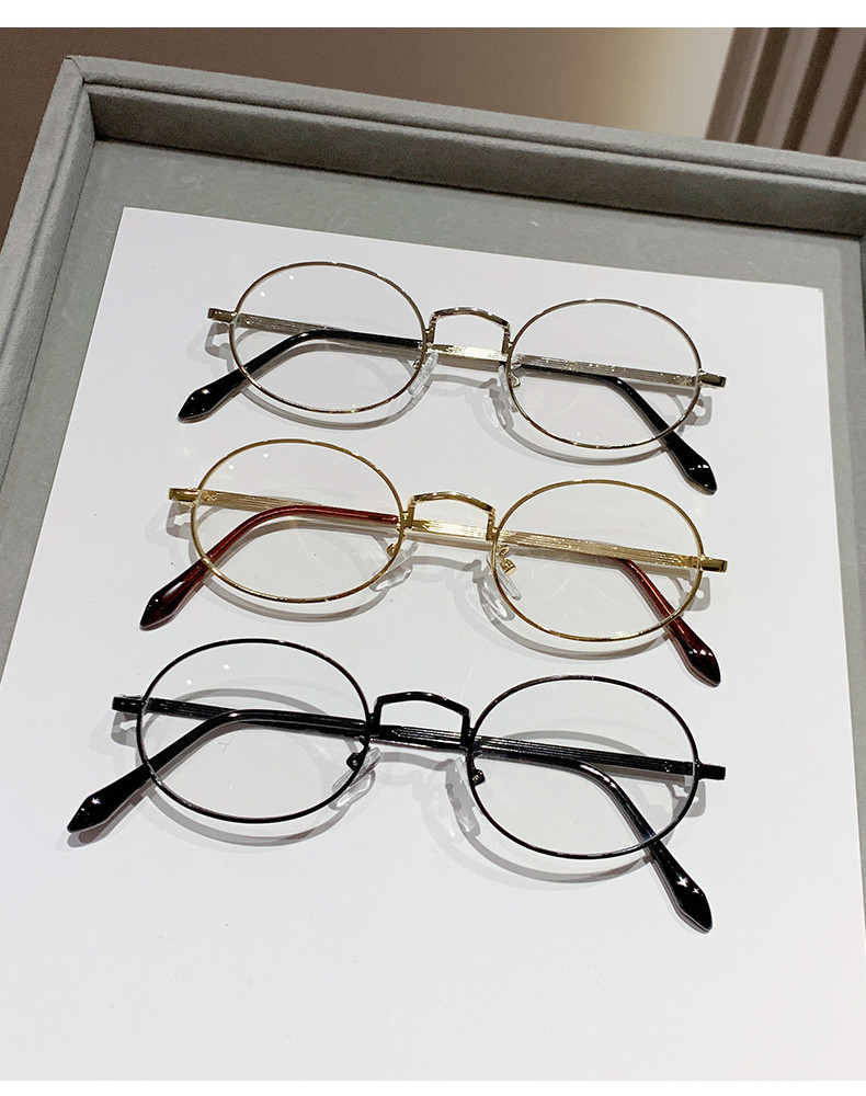0~-400 New fashion myopia glasses Fashion mirror frames metal frames ...