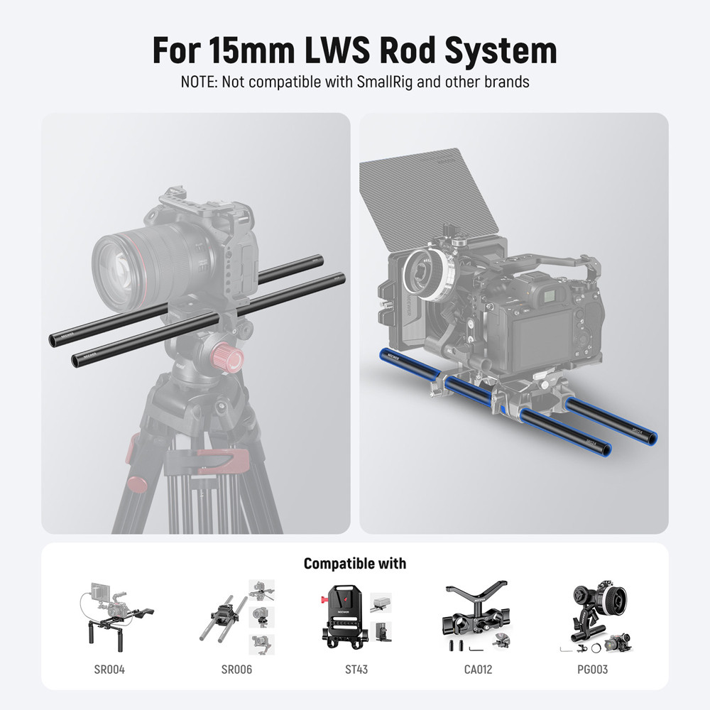NEEWER 15mm Extension Rods (16