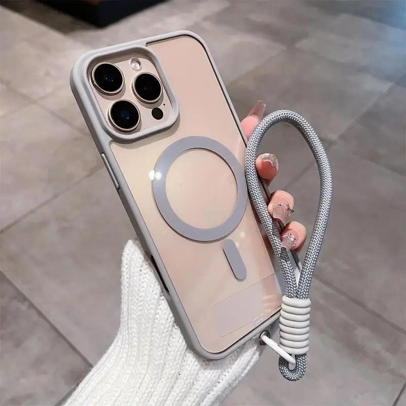 Acrylic magnetic phone case with hanging rope compatible with iPhone 11 ...