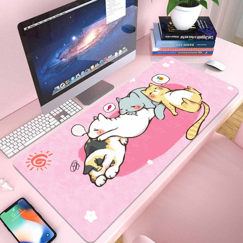 80*30cm Cute Anime Cartoon Large Keyboard Pad PC Gamer Laptop Desk Pad ...