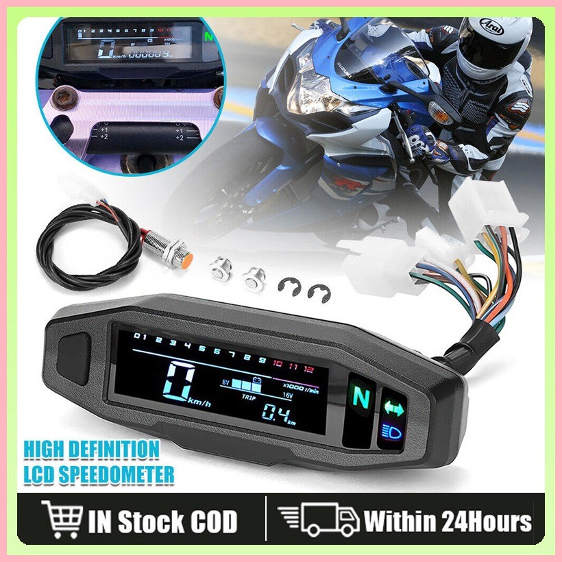 2024 Newest Motorcycle Speedometer Oil Gauge Tachometer Universal ...