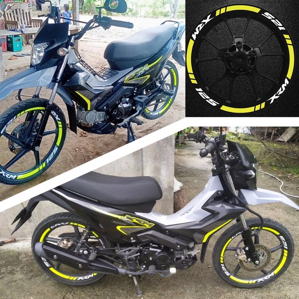 For HONDA XRM 125 Wheel Rim Mags Sticker 17 inch Wheel Hub Reflective ...