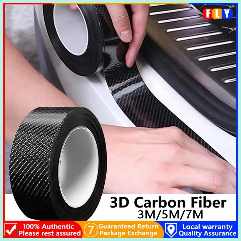 3M Carbon Fiber Car Stickers Body Threshold Trunk Anti Scratch Tape ...