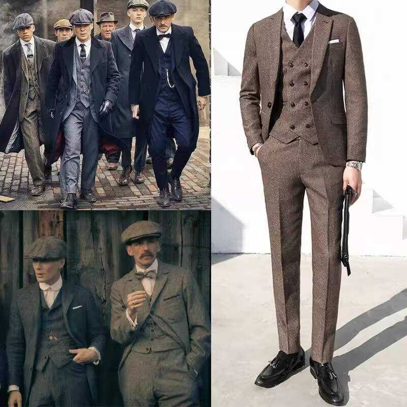 Shelby Razor Gang Peaky Blinders Suit Business Suit British Style Tweed ...