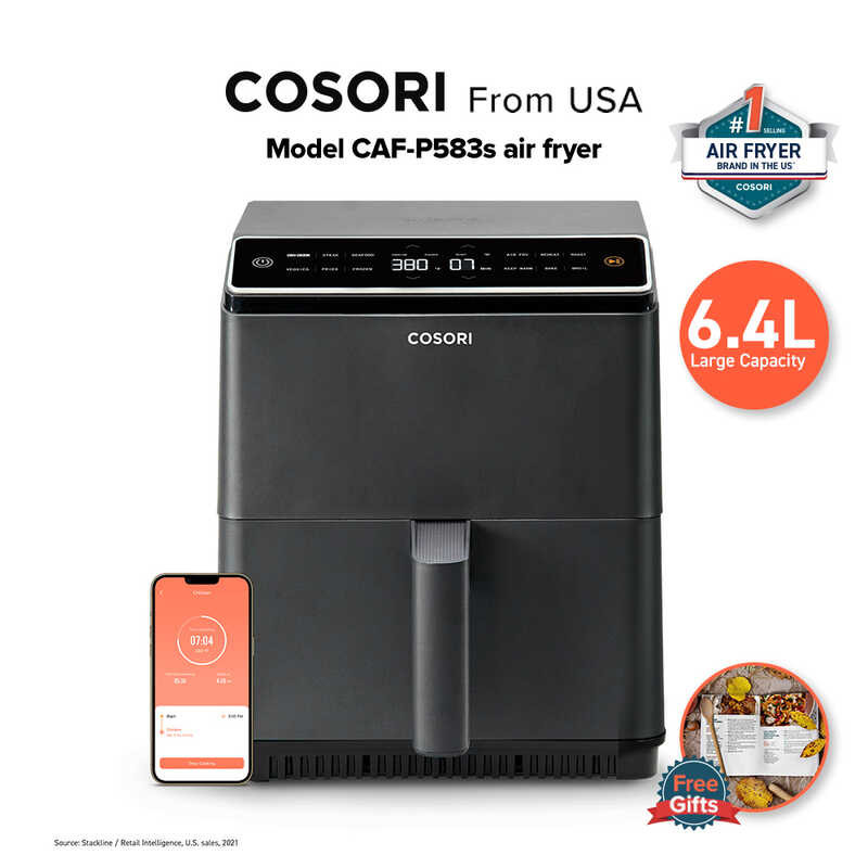 Cosori 6.4L (6.8 Quart) Dual Blaze™ Smart Air Fryer CAFP583SKEU