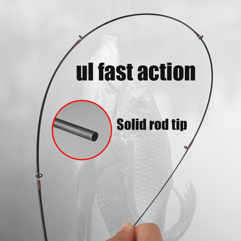 Lightweight Carbon Fiber Solid Tip UL Action Spinning Casting Fishing ...