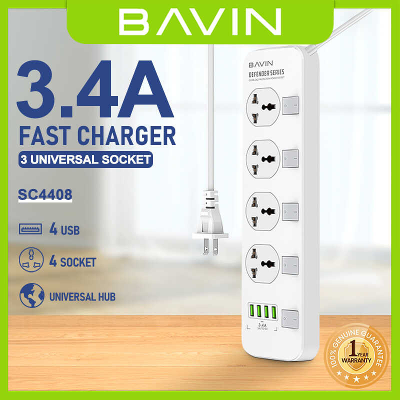 Apat BAVIN Sc4408 Na Universal Independent Switch Sockets Plug Wire