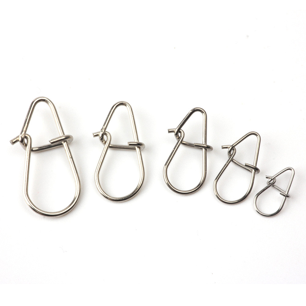 50PCS 000#-4# Stainless Steel Fishing Nice Snap Hooked Snap Pin ...