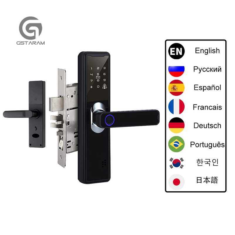 Multigual Biometric Fingerprint Smart Door Lock Password RFID ...