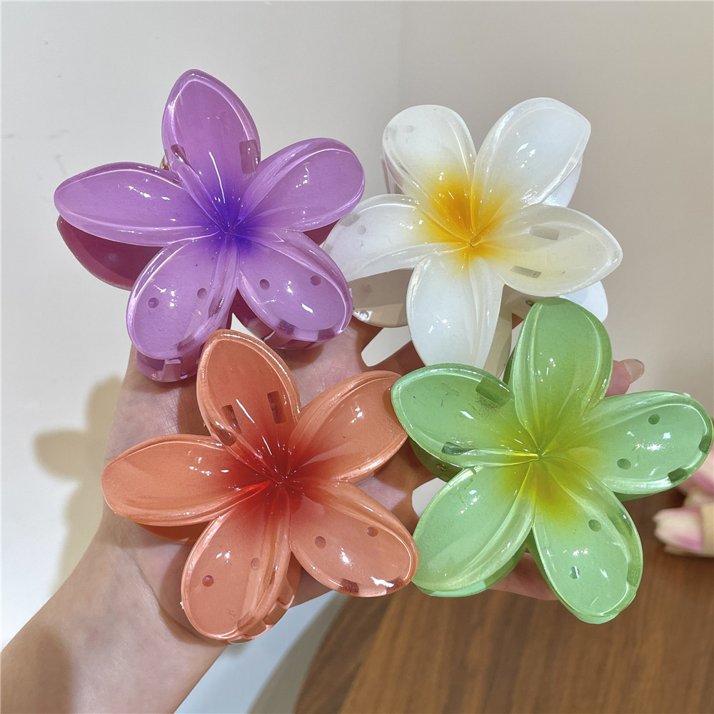 Hawaiian Style Colorful Flower Hair Clips Cute Shark Clip Headwear Hair