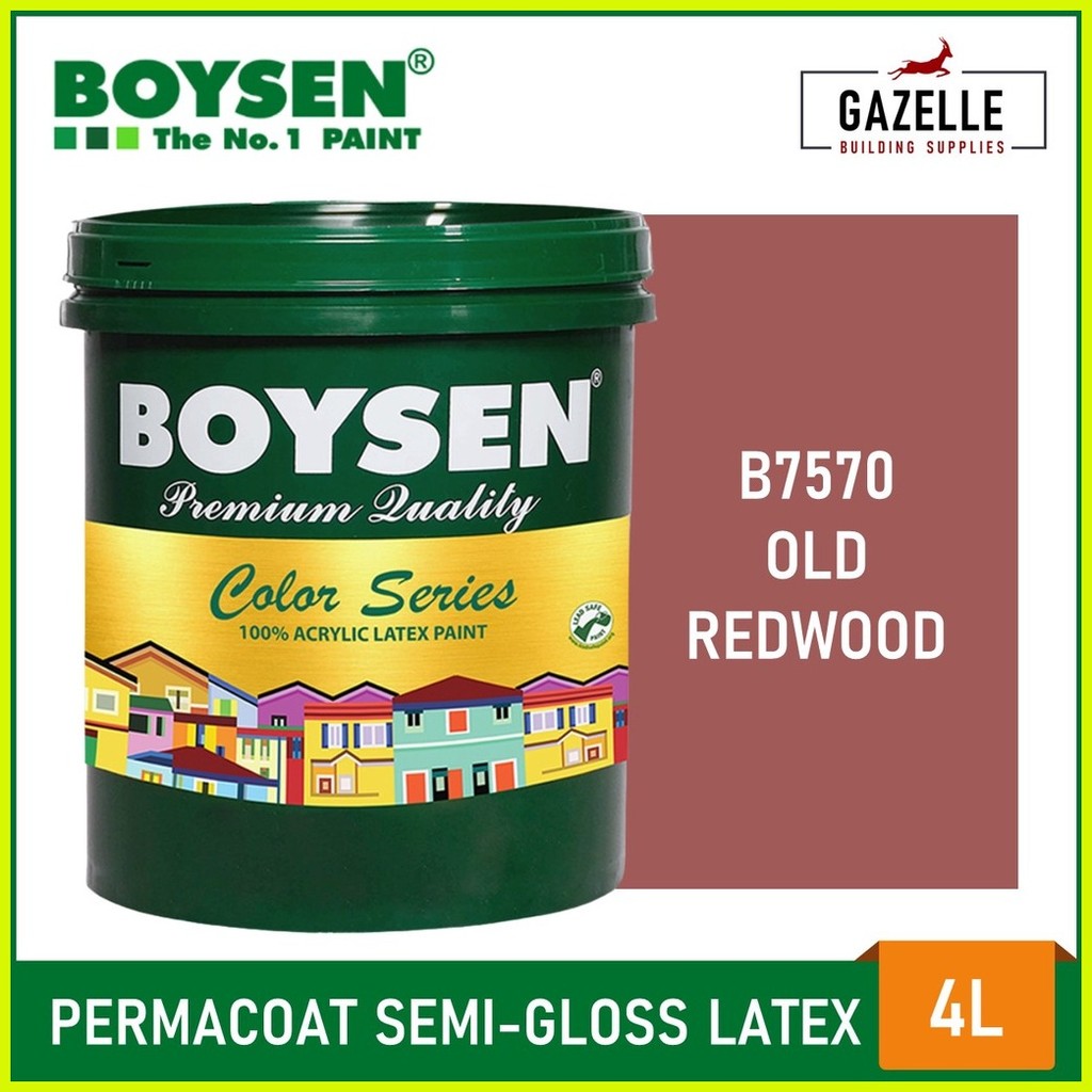Boysen Color Series Permacoat SemiGloss Acrylic Latex Paint 4L 10