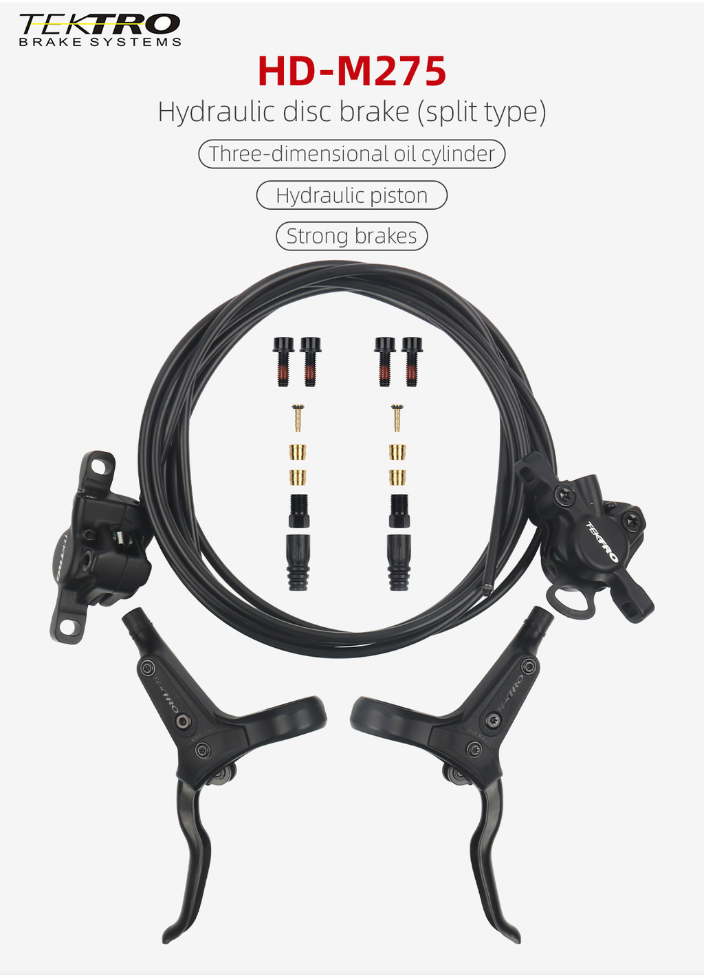 TEKTRO HD M275 Mountain Bike Hydraulic Disc Brake and Rotor TR160/TR180