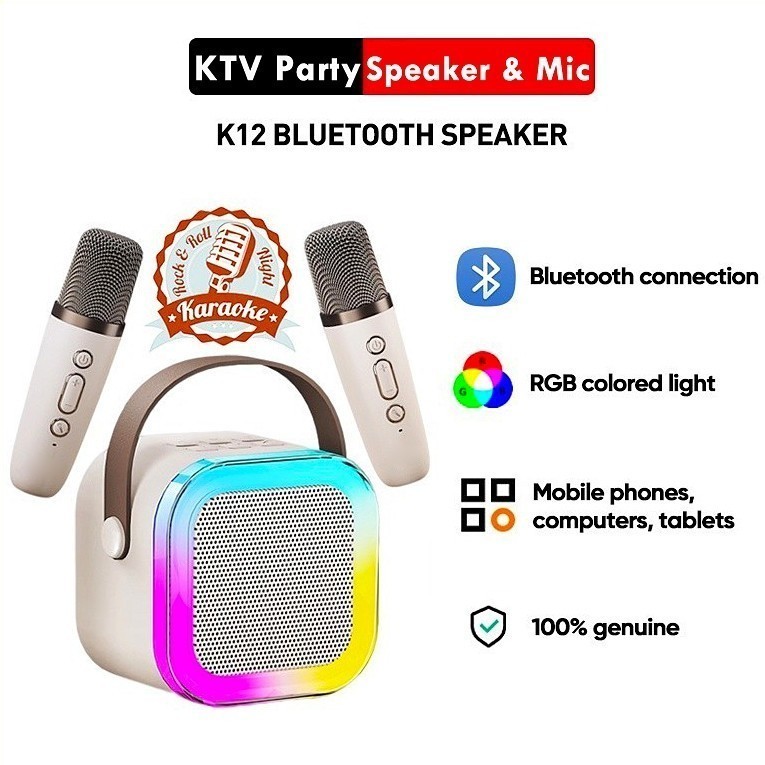 NEW Hot K12 Bluetooth Speaker Portable Home Cute Karaoke Mini Wireless