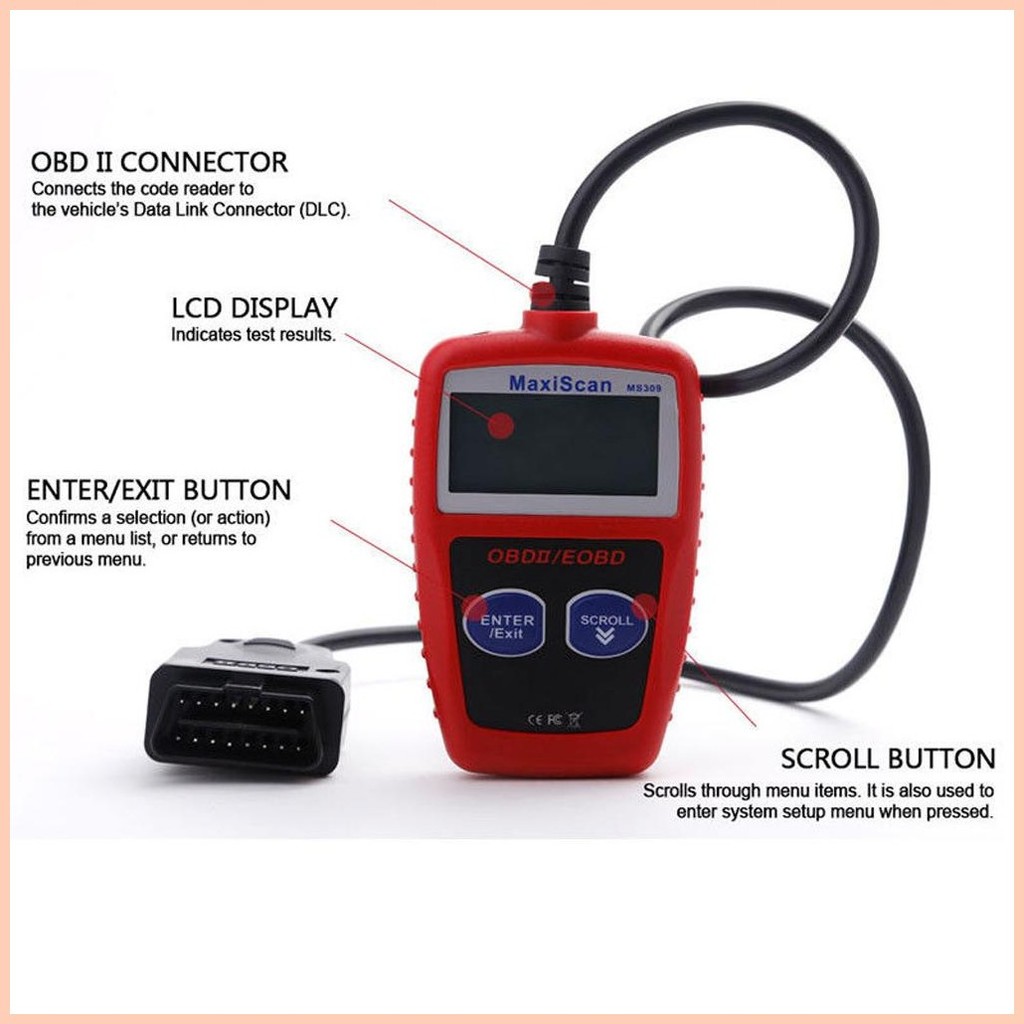 OBD2 Scanner CAN OBDII Code Reader Scan Tool MS309 Universal Diagnostic ...