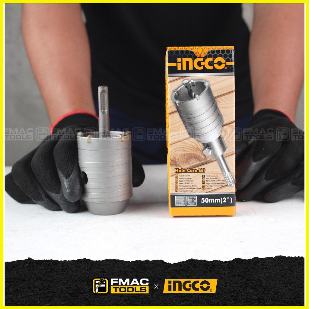 INGCO Industrial Hole Core Bit 50mm For Masonry Concrete SDS Plus