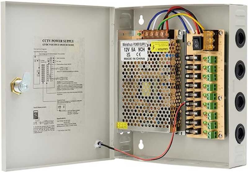 Channel 9 CH Port Distributed Box Power Supply DC Output 12V 5 Amp for ...