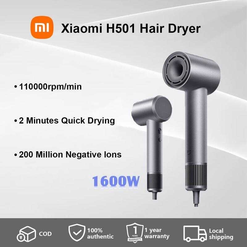 Xiaomi H501 Hair Dryer 1800W Negative Ion Quick High Speed Drying ...