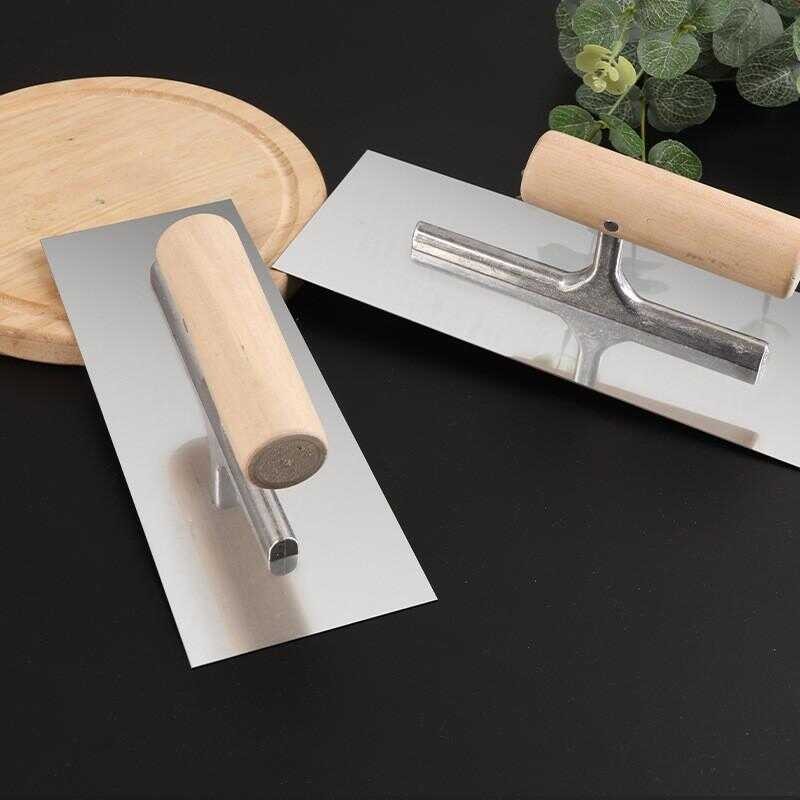 C2 Cement Trowel Stainless Steel Blade Wooden Handle Spatula Putty Wall ...