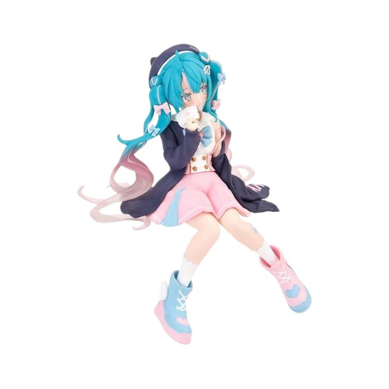 Hatsune Miku Figure Sitting Posture Peripheral 2D Animation Car Model ...