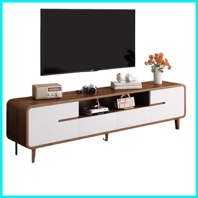 Wooden TV Cabinet Tea table Modern Simple TV Stand Living Room Tv Rack ...