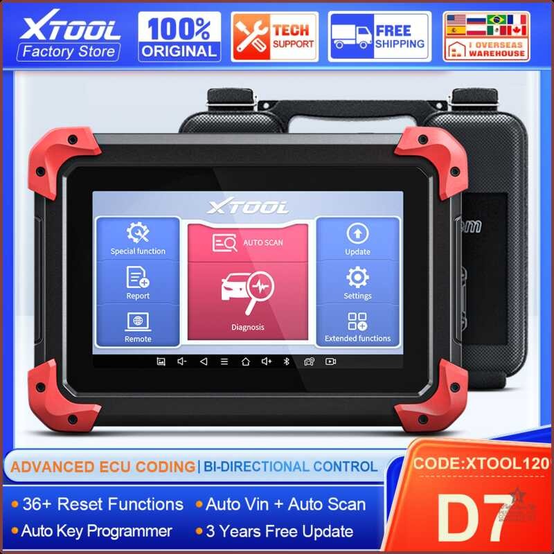 A A [Op053] XTOOL D7 D7s All System Car Diagnostic Tools Key ...