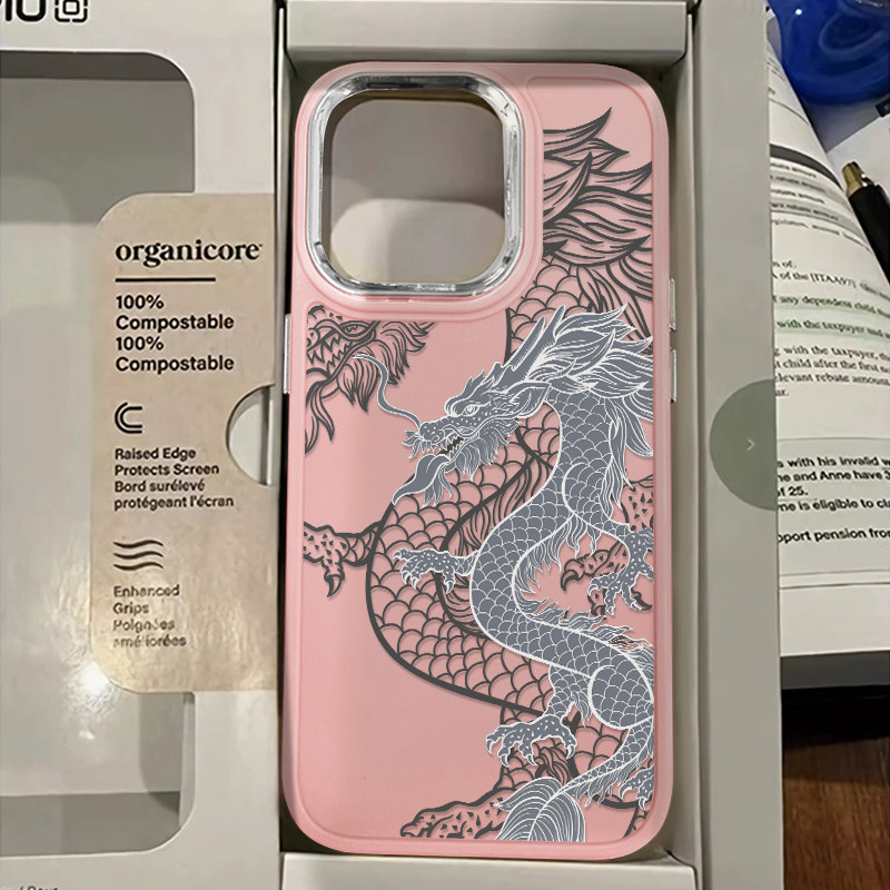Custodia per telefono trasparente Cartoon Dragon per iPhone 13 11 Pro 12 XS MAX SE XR 7 X 8 6Plus Cover in TPU per animali, stile 1, per iPhone 8 Plus