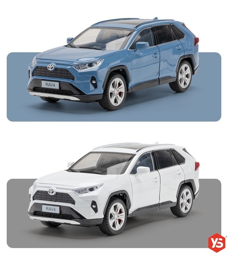1:24 Scale Diecast Toyota RAV4 Suv Car Models Alloy Toy Vehicle With ...