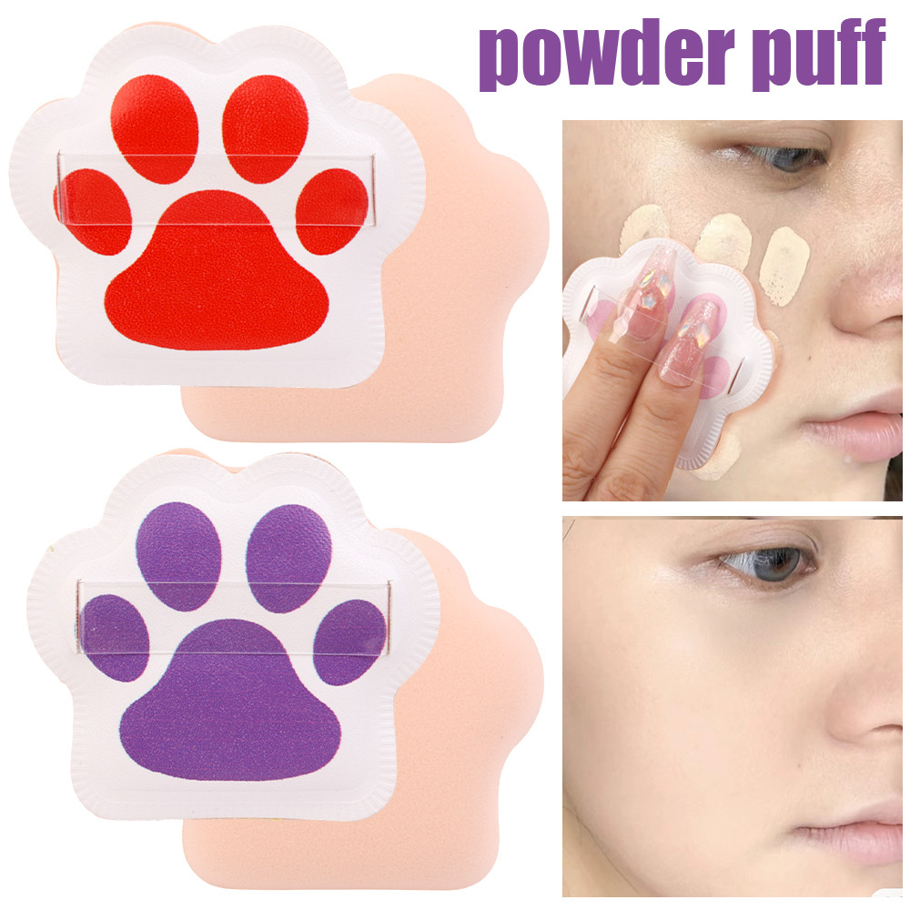 Cute Cat Claw Shape Powder Puffs - Wet Dry Makeup Sponge - Soft ...