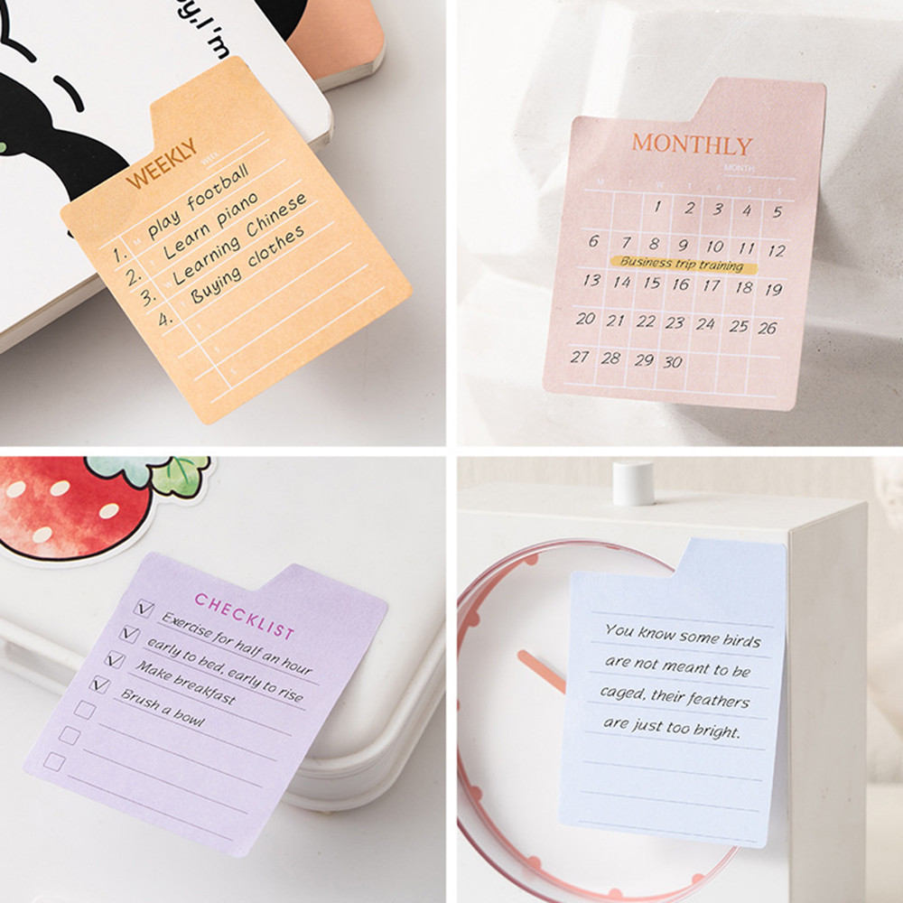 60 Sheets Multifunctional Sticky Notes Notepad Memo To Do List Planner ...