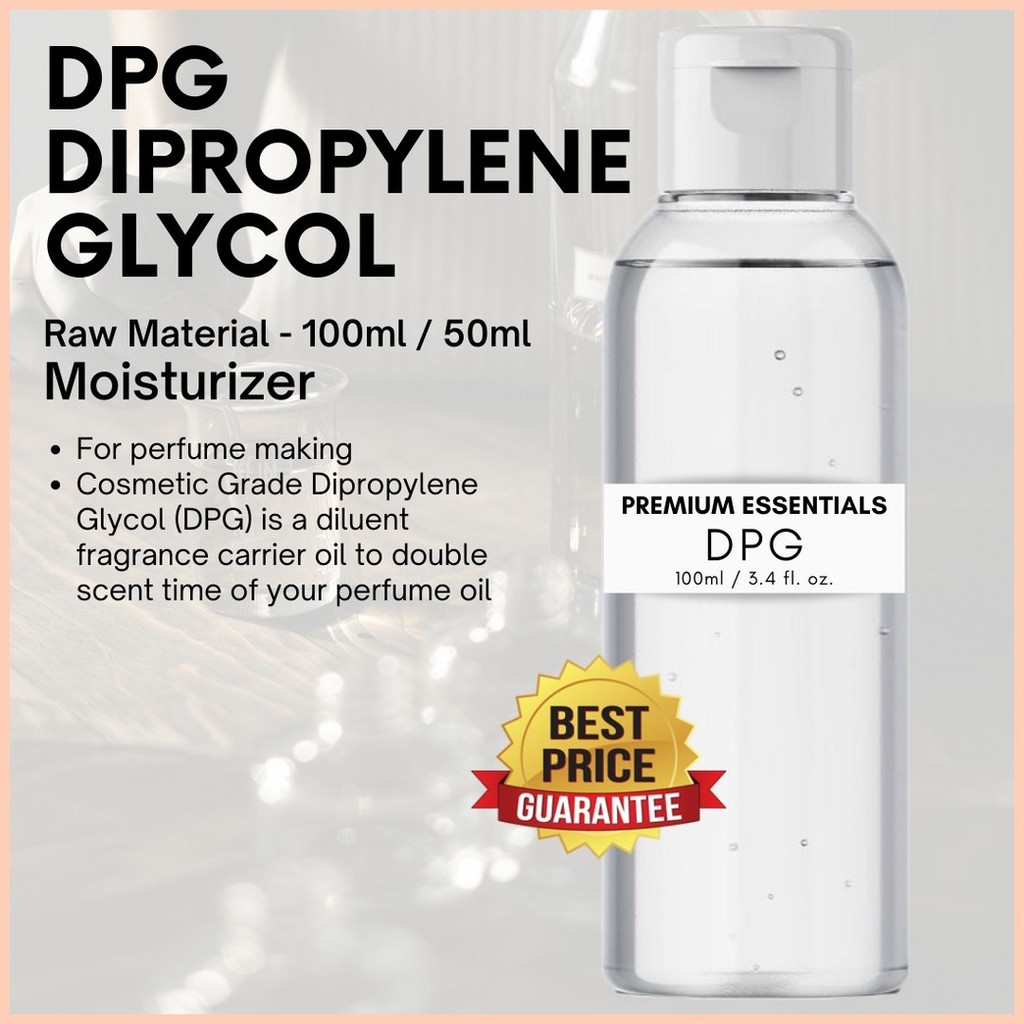 ๑ DPG FOR PERFUME MAKING 100ml/50ml DIPROPYLENE GLYCOL, COLOGNE