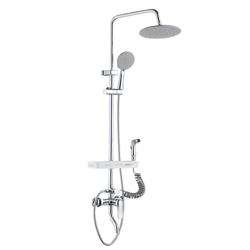 Copper Faucet All Shower Set Adjustable Height Household Wall-Mounted ...
