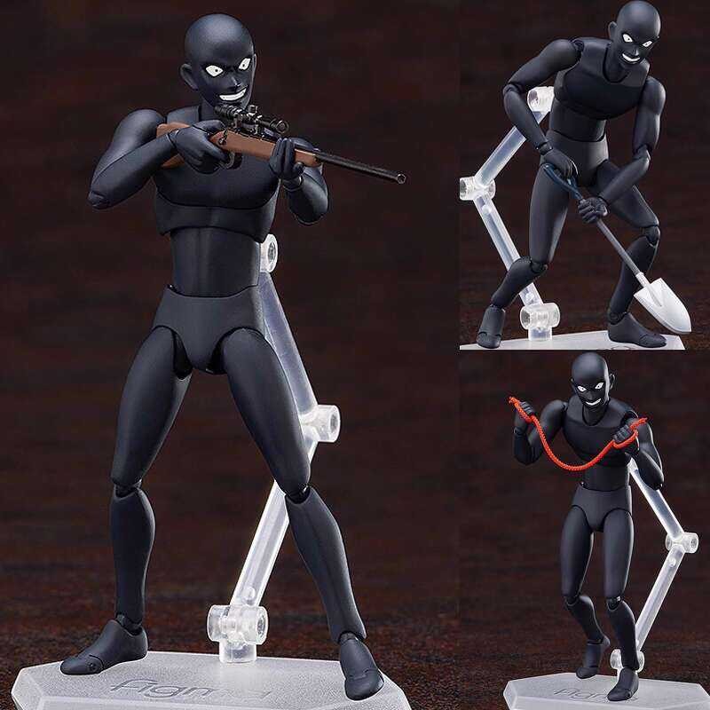 1/12 Scale SHF Criminal Robber Black Cloaked Man 6Inch Figma Action ...