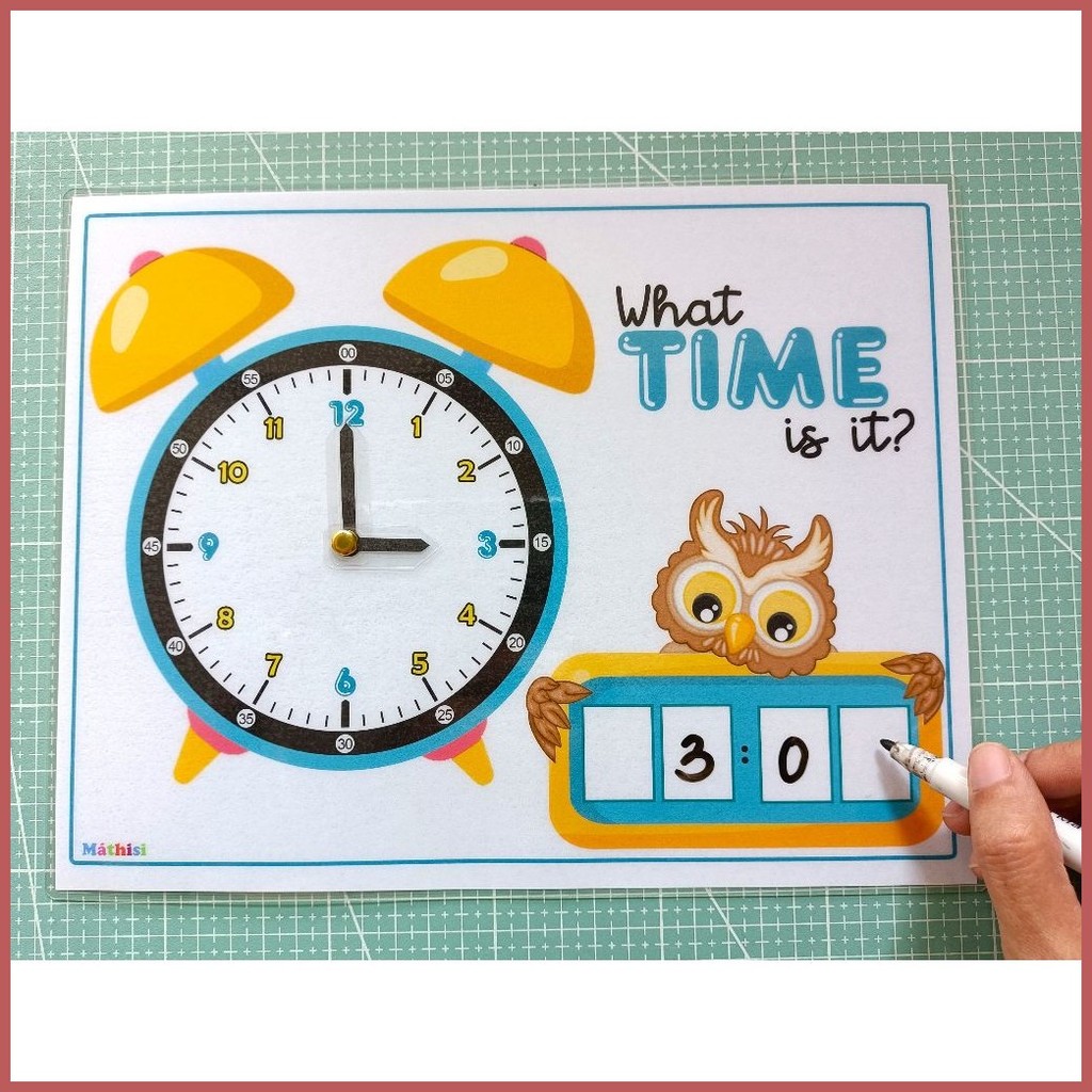 Interactive Clock Worksheet for Elementary | Interactive Clock ...