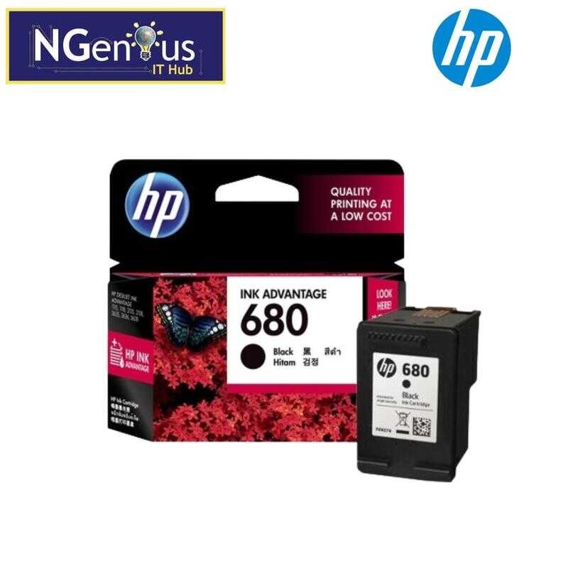 680 Black Ink Cartridge For HP Deskjet 3776,1115,2135, 3635, 3835, 4535 ...