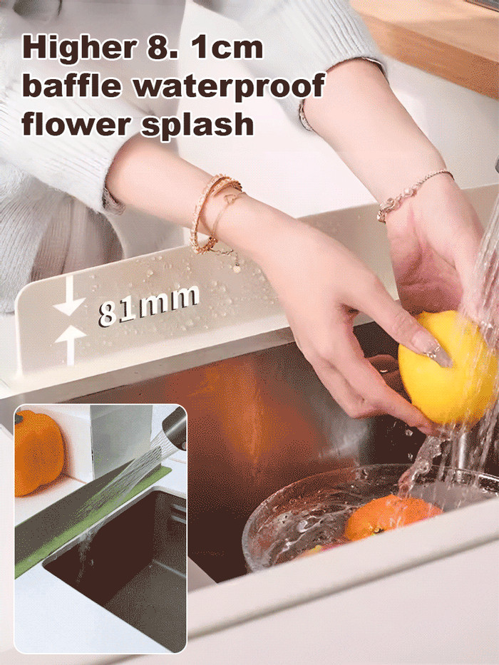 Extra Tall Silicone Splash Guard One-Piece Suction Cup Design ...