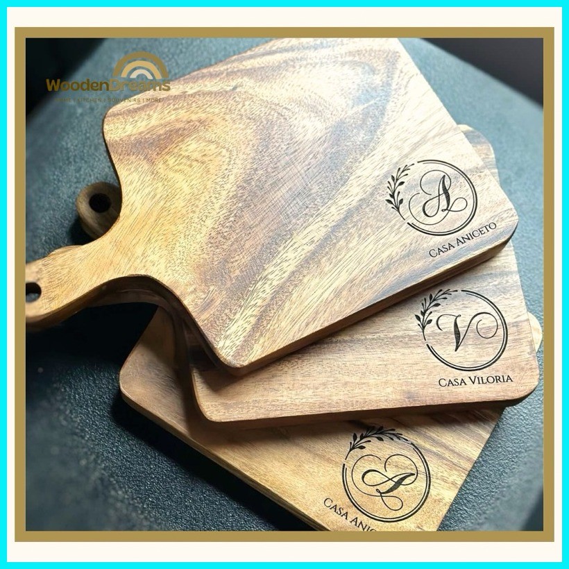 Personalized Acacia Square Cheeseboard | Charcuterie Board | Chopping ...