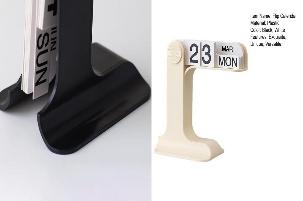 manclothescase Compact Date Tracker Flip Calendar Desk Organizer Modern ...