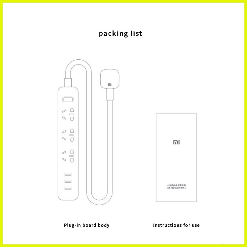 Xiaomi 2A Fast Charge Power Strip Universal Plug Multi-function Row ...