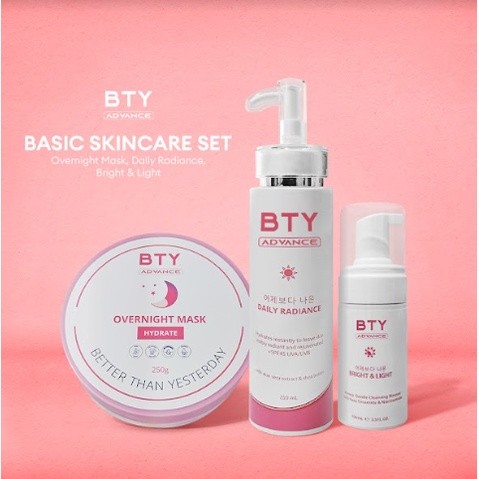 ,BTY Advance Basic Skin Care Set - Overnight Mask + Daily Radiance ...