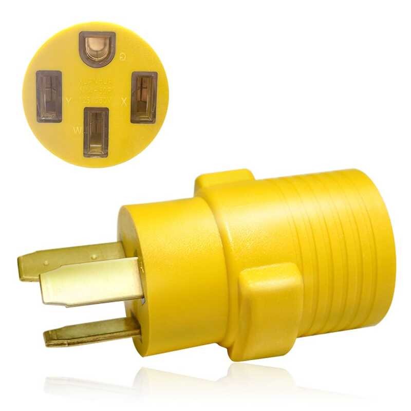 1050P 1450R NEMA 120V\/240V Adapter, 50Amp 3 Male Plug to 4 Prong