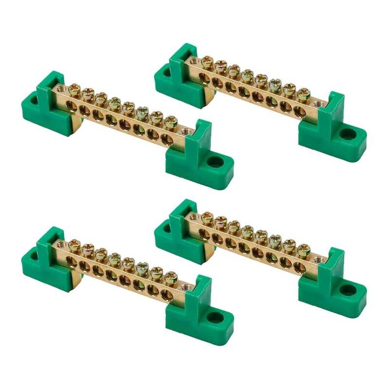 Connector Antrader 4Pcs 8 Positions Block Brass Wire Screw Terminal ...
