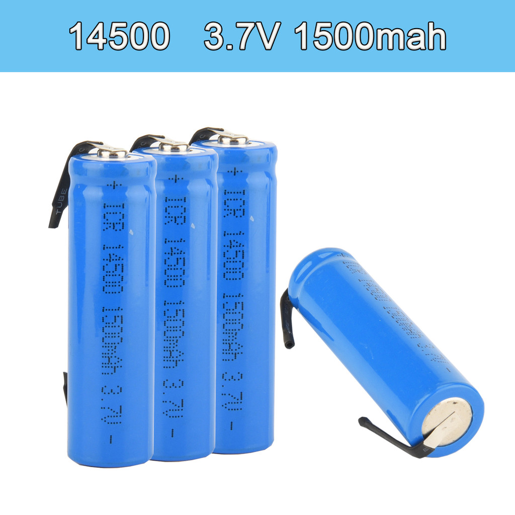 14500 Battery 3.7V 1500Mah Icr14500 AA Rechargeable Lithium Batteries