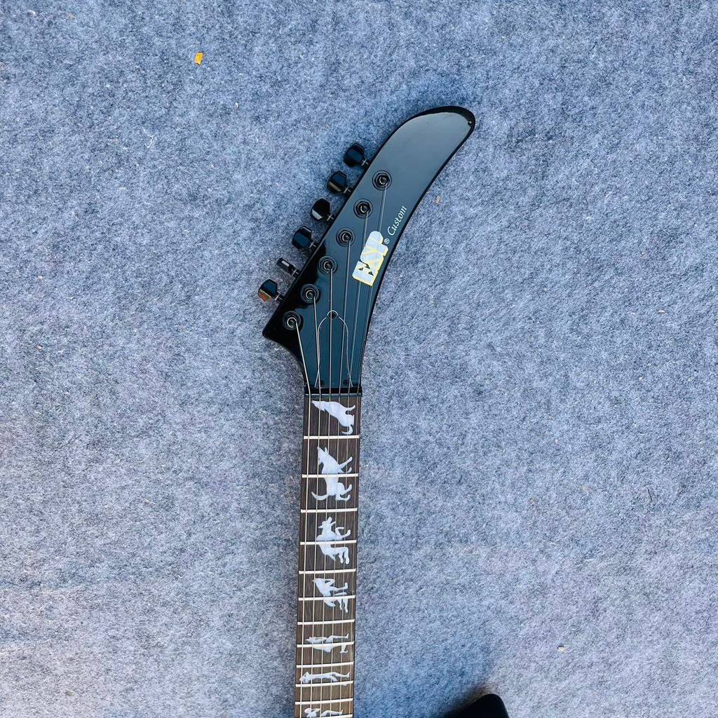 ESP Custom Explorer Man to Wolf Electric Guitar EMG Pickup Black ...