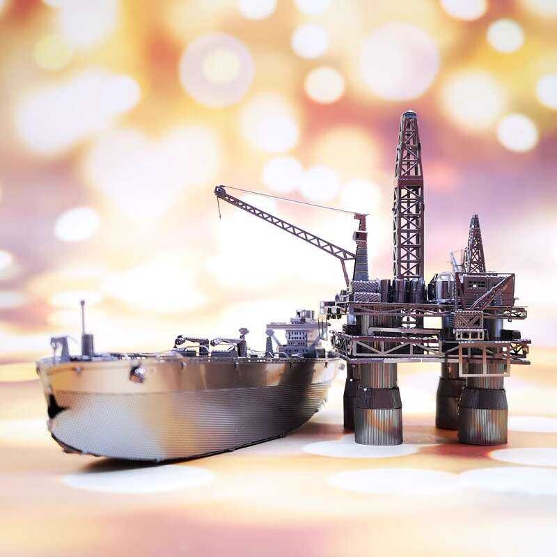 Tt Full Metal Stainless Creative DIY Assembly Model 3D Mini Puzzle Oil ...