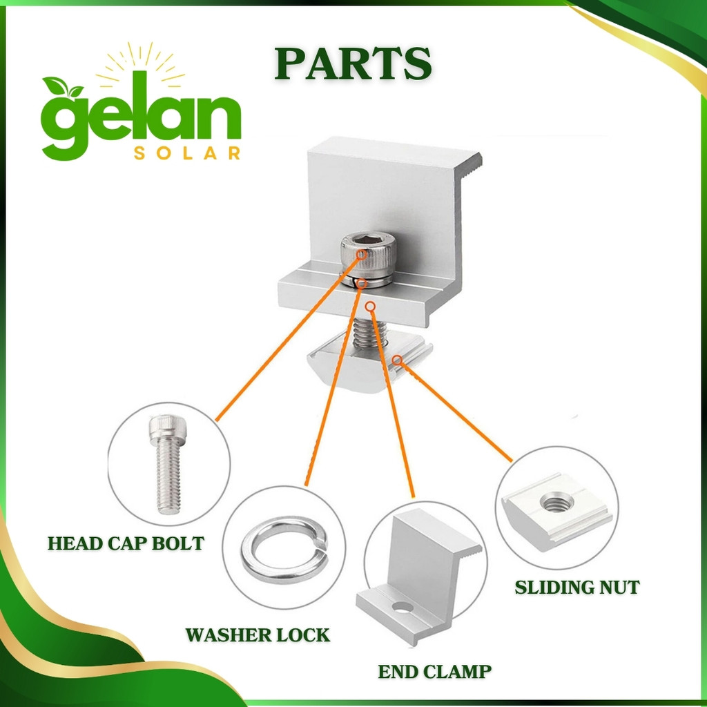 Solar Panel End Clamp Solar PV Mounting Accessories for Solar Panel ...
