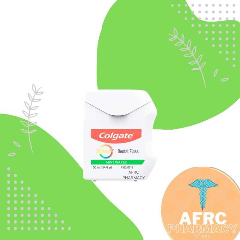 Colgate Total Antibacterial Dental Floss Mint 50Metere | Shopee Philippines