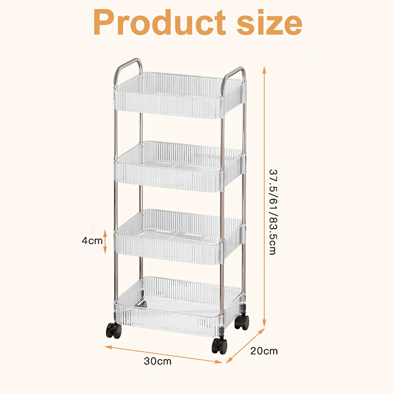 JOYLAND 4 Layer Nappy Organiser Rack with Wheel Baby Essentials ...
