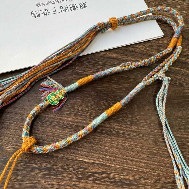 Tibetan High-End Handmade Braided Rope Thangka Necklace Rope Buddha ...