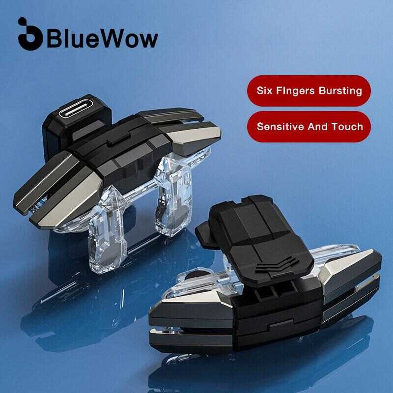 D063 Bluewow Js65 6 Finger Mobile Phone Game Trigger Handle Controller ...